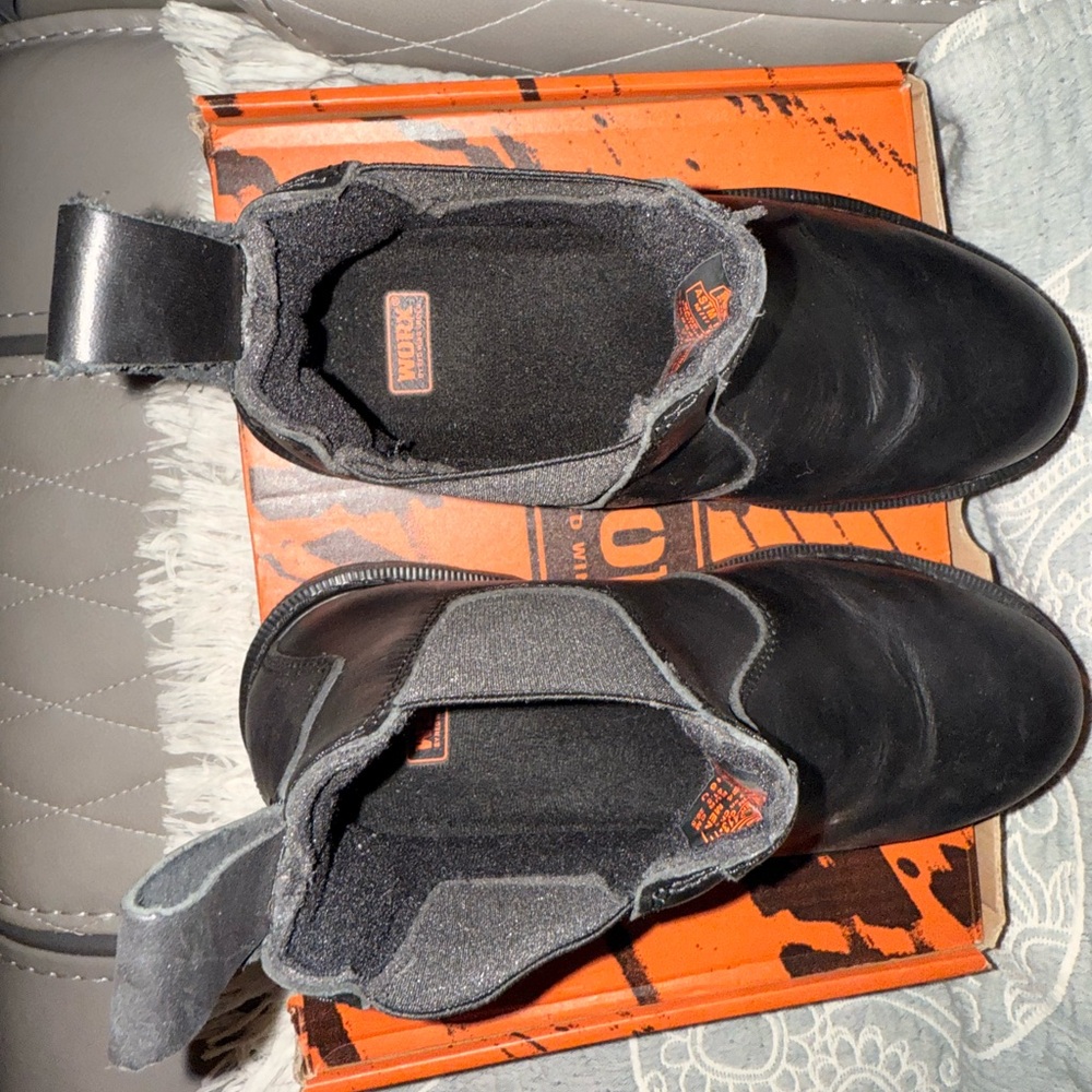 Red Wing Shoes Black Joist Steel Toe Work Boots - Picture 6 of 10
